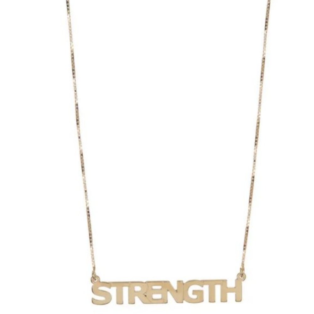 Melanie Marie Gold "STRENGTH" Necklace